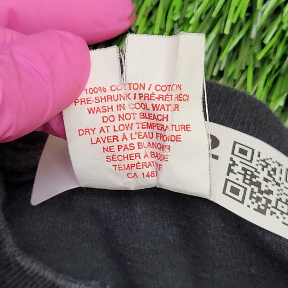 Vintage 90s Hockey Shirt M/L 20x25 Faded Black Hall-of-Fame - Picture 8 of 14